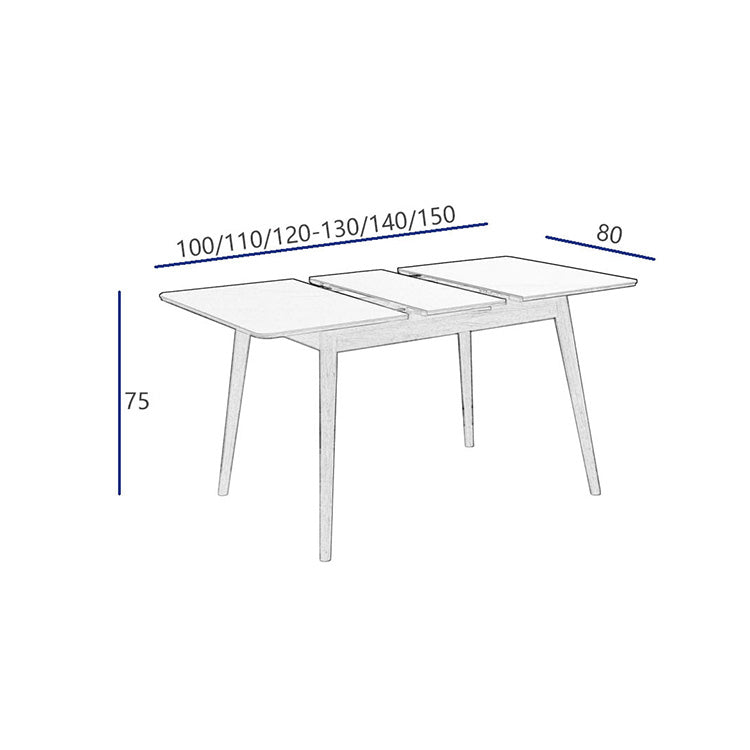 Elegant White Marble & Oak Wood Dining Table with Metal Accents | Cherry Wood Option Available fyx-838