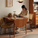 Elegant Cherry and Oak Wood Table with Steel Frame – Perfect for Modern Interiors fyx-840