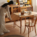 Elegant Cherry and Oak Wood Table with Steel Frame – Perfect for Modern Interiors fyx-840