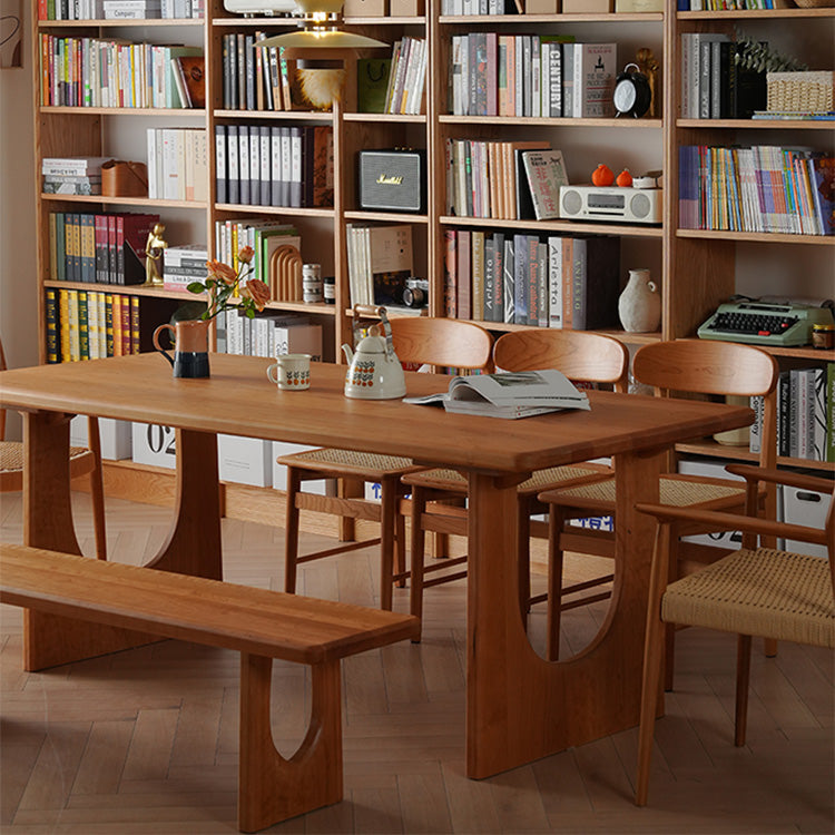 Stunning Solid Cherry Wood Stool in Natural Fraxinus Mandshurica Finish fyx-842