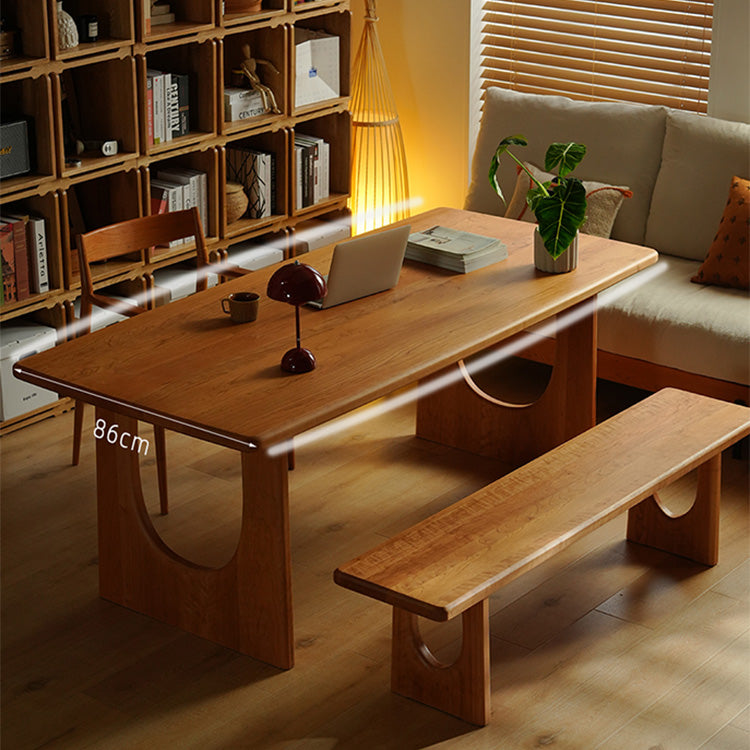 Stunning Solid Cherry Wood Stool in Natural Fraxinus Mandshurica Finish fyx-842