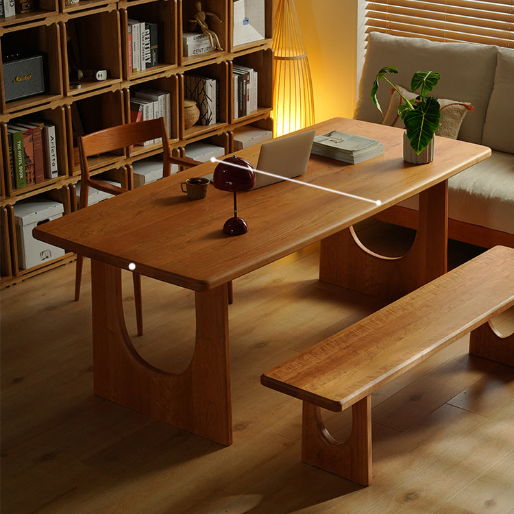 Stunning Solid Cherry Wood Stool in Natural Fraxinus Mandshurica Finish fyx-842