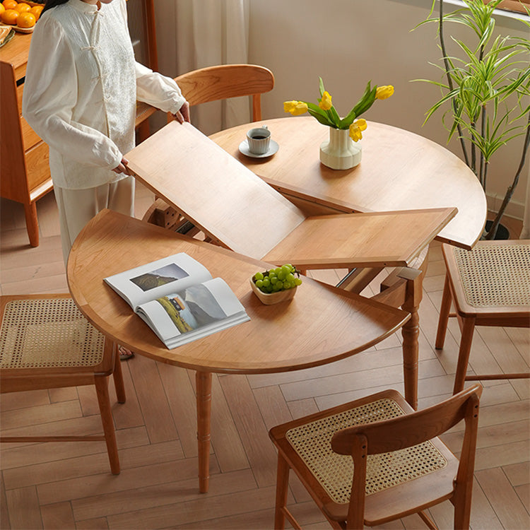 Elegant Natural Wood Table with Cherry Finish, Durable Plywood & Sleek Stainless Steel Accents fyx-843