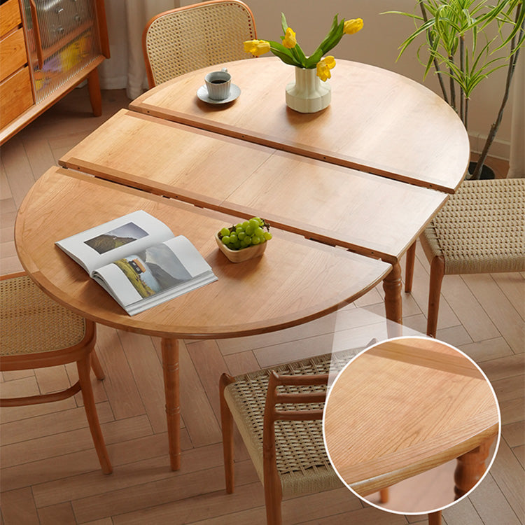 Elegant Natural Wood Table with Cherry Finish, Durable Plywood & Sleek Stainless Steel Accents fyx-843