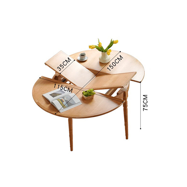 Elegant Natural Wood Table with Cherry Finish, Durable Plywood & Sleek Stainless Steel Accents fyx-843