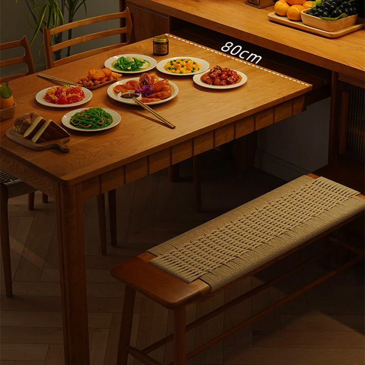 Natural Wood Table with Cherry Finish and Steel Accents - Elegant and Durable Design fyx-844