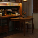 Natural Wood Table with Cherry Finish and Steel Accents - Elegant and Durable Design fyx-844