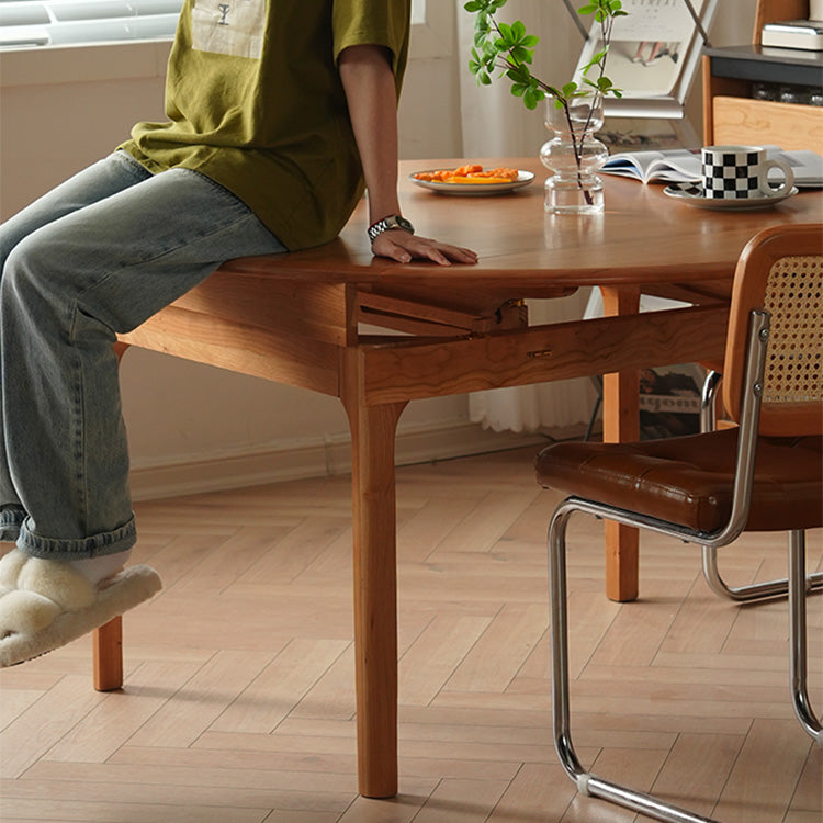 Elegant Natural Wood Table - Cherry Wood Finish Red Oak fyx-845