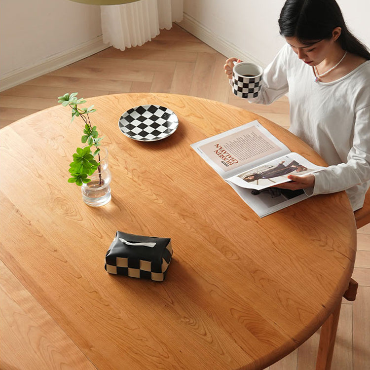 Elegant Natural Wood Table - Cherry Wood Finish Red Oak fyx-845