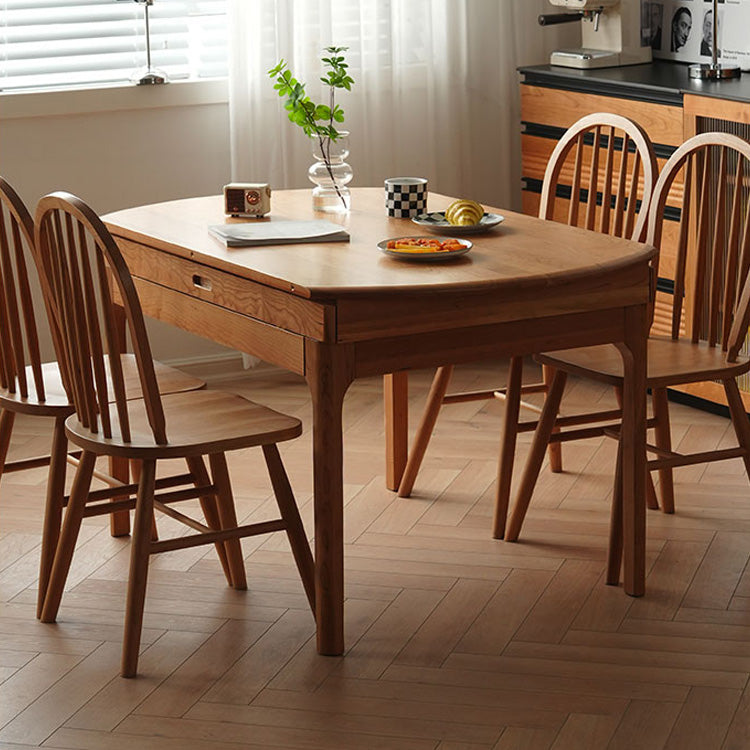 Elegant Natural Wood Table - Cherry Wood Finish Red Oak fyx-845