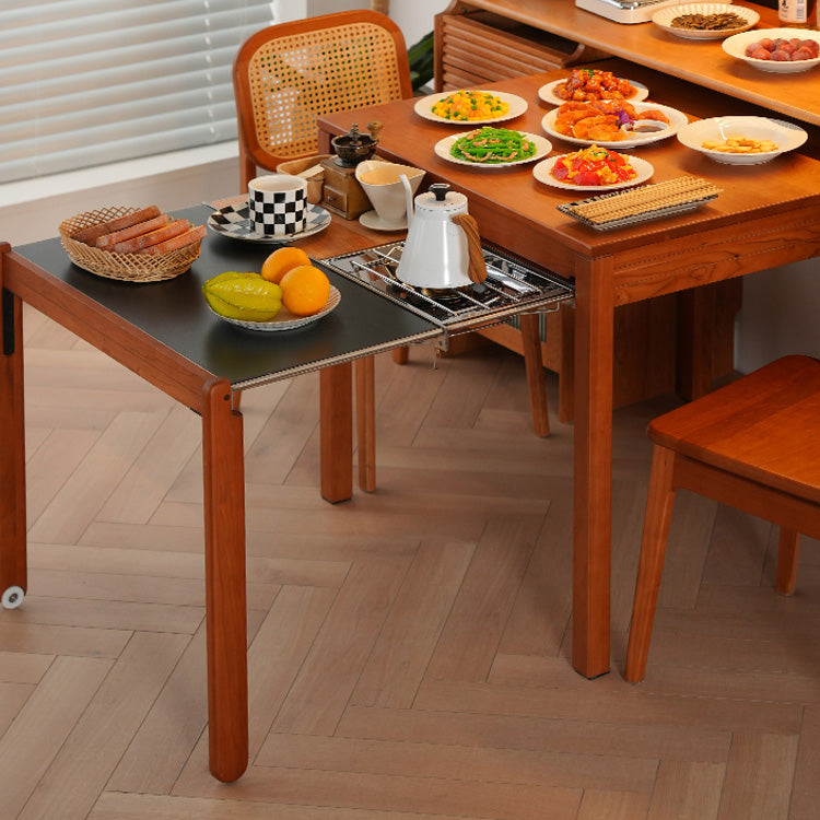 Stunning Natural Wood Table with Elegant Cherry Wood and Durable Acrylic Finish fyx-848