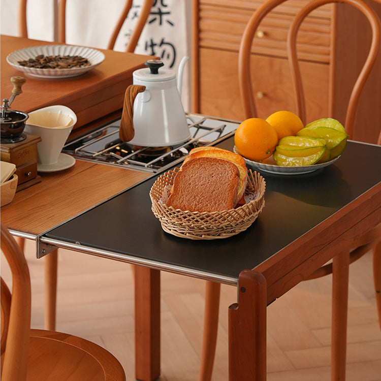 Stunning Natural Wood Table with Elegant Cherry Wood and Durable Acrylic Finish fyx-848