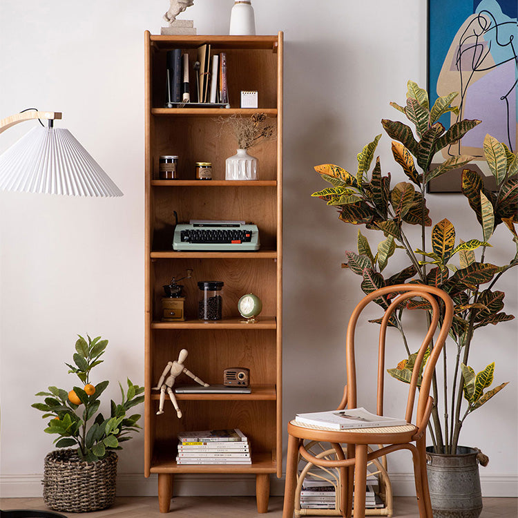 Elegant Cherry Wood Cabinet with Tempered Glass and Copper Accents fyx-861