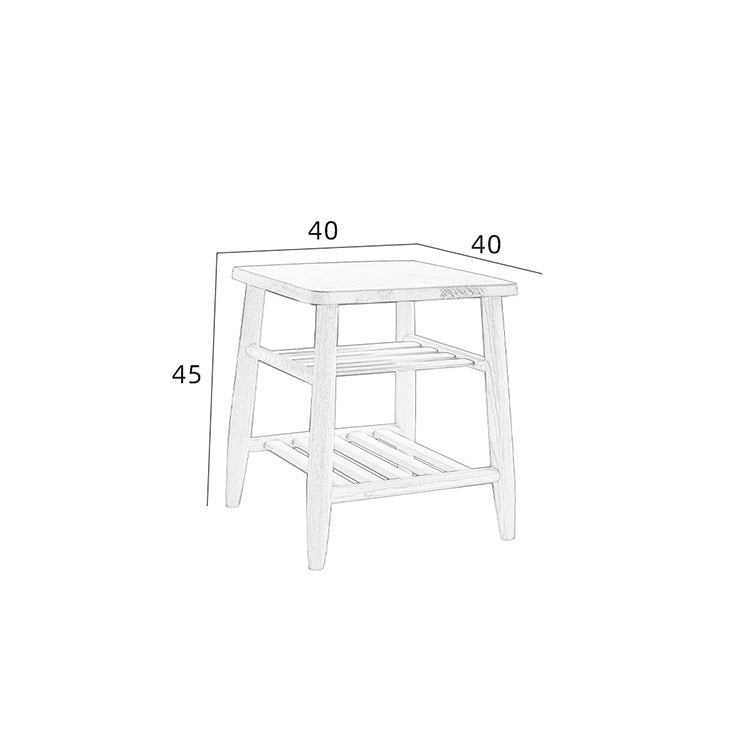 Stylish Tea Table in Cherry Wood & Walnut with Elegant Rattan Design fyx-874