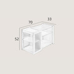 Stylish Cherry Wood Tea Table with Tempered Glass Top – Elegant Natural Finish fyx-878