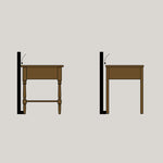 Stunning Cherry Wood Bedside Cupboard - Natural Finish Nightstand fyx-879