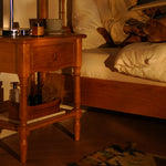 Stunning Cherry Wood Bedside Cupboard - Natural Finish Nightstand fyx-879