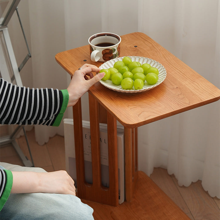 Elegant Natural Cherry Wood Tea Table - Timeless Design for Your Home fyx-881