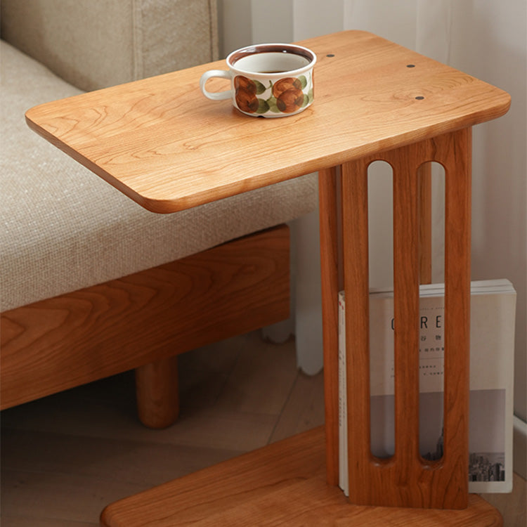 Elegant Natural Cherry Wood Tea Table - Timeless Design for Your Home fyx-881