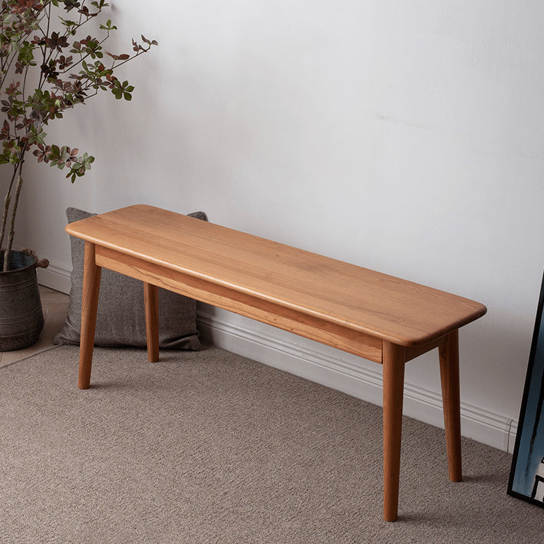 Elegant Oak and Cherry Wood Stool - Natural Finish for Timeless Style fyx-885