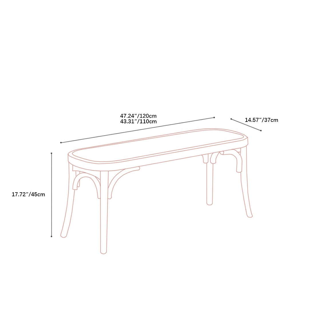 Elegant Light Brown Beech and Rattan Stool - Stylish and Durable Seating Solution fyx-890