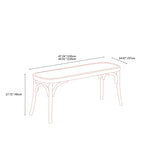 Elegant Light Brown Beech and Rattan Stool - Stylish and Durable Seating Solution fyx-890