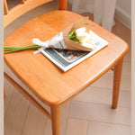 Elegant Natural Wood Chair in Rich Cherry Finish fyx-895