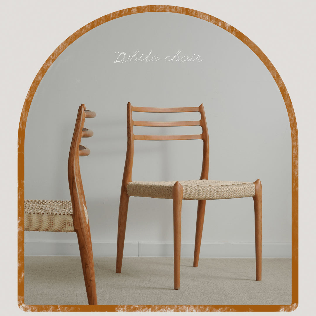 Natural Cherry Wood Chair, Kraft Paper Accent - Elegant & Durable Furniture fyx-897