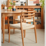 Natural Cherry Wood Chair, Kraft Paper Accent - Elegant & Durable Furniture fyx-897