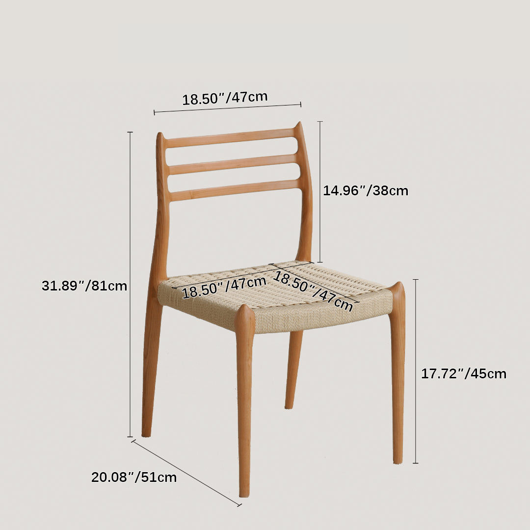 Natural Cherry Wood Chair, Kraft Paper Accent - Elegant & Durable Furniture fyx-897