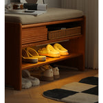 Cherry Wood Cabinet with Foam and Corduroy Accents - Elegant Natural Finish fyx-899