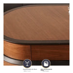 Stylish Ash Wood Coffee Table with Storage - Modern Oval Design for Living Room fzgf-3102