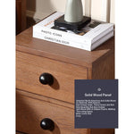 Modern Ash Wood Nightstand with Two Drawers – Stylish Bedroom Storage Solution fzgf-3103