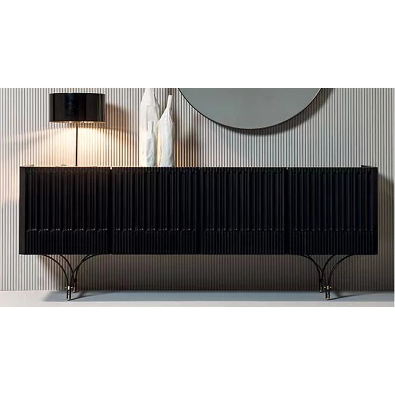 Stylish Boxwood Cabinet with Unique Ribbed Design - Perfect for Modern Interiors fzgf-3104