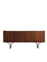 Stylish Boxwood Cabinet with Unique Ribbed Design - Perfect for Modern Interiors fzgf-3104