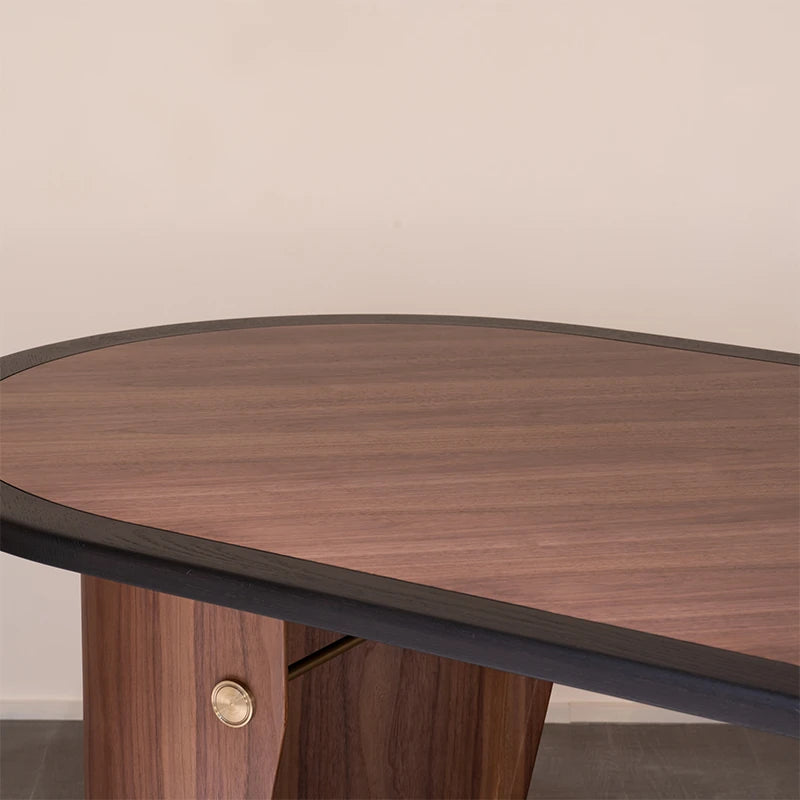 Elegant Ash Wood Desk with Unique Design – Perfect for Home or Office fzgf-3107