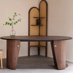 Elegant Ash Wood Desk with Unique Design – Perfect for Home or Office fzgf-3107