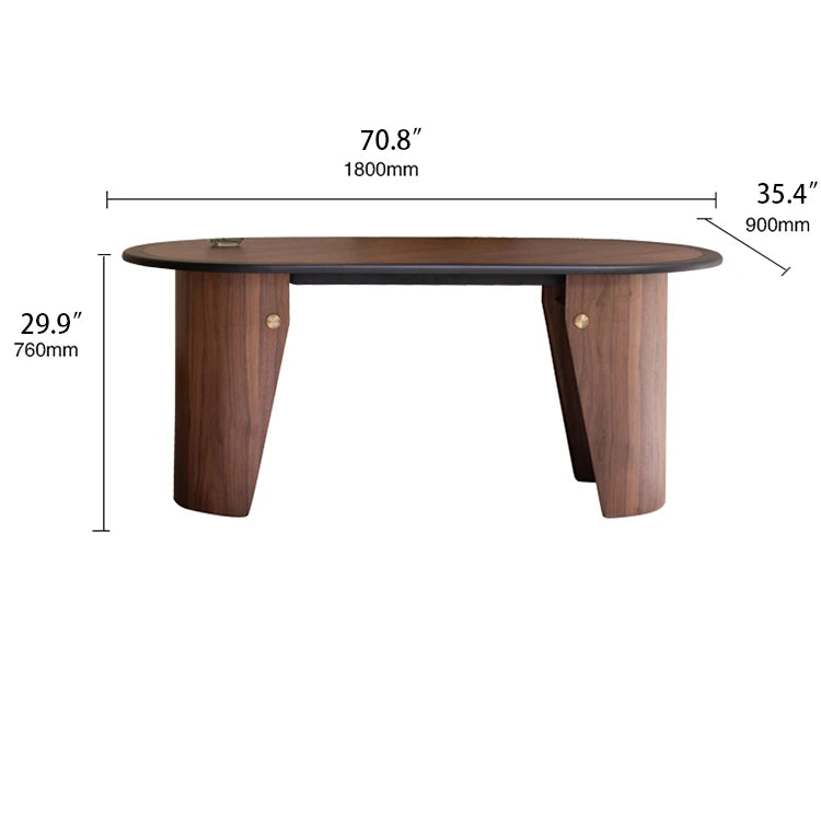 Elegant Ash Wood Desk with Unique Design – Perfect for Home or Office fzgf-3107