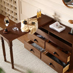 Elegant Ash Wood Makeup Vanity with Spacious Storage and Chic Design fzgf-3108