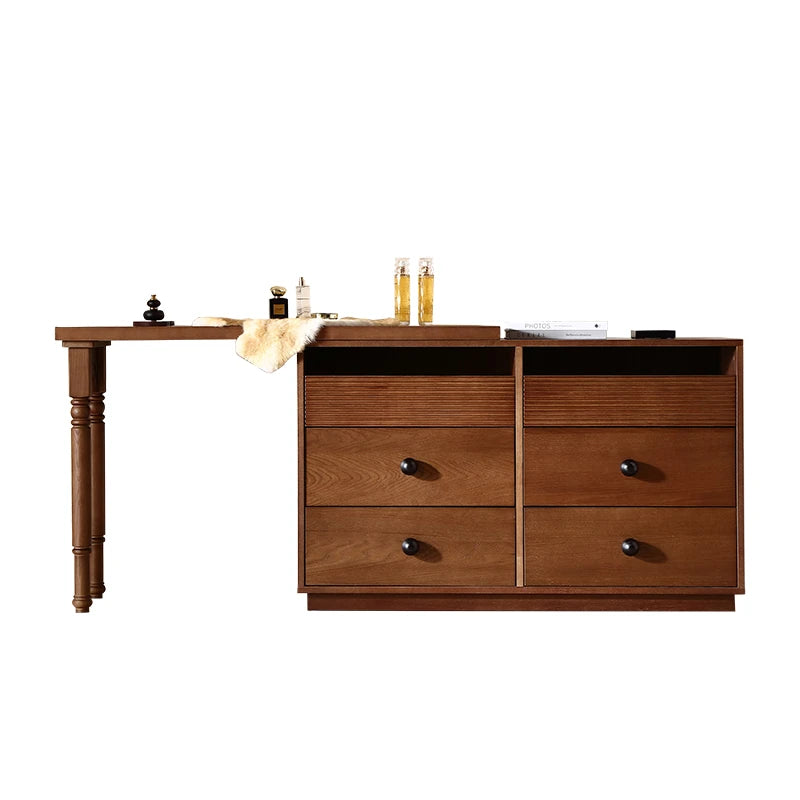 Elegant Ash Wood Makeup Vanity with Spacious Storage and Chic Design fzgf-3108