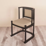 Stylish Ash Wood Chair with Faux Leather and Cotton-Linen Cushion – Perfect for Home or Office Decor fzgf-3109