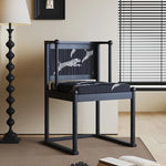 Stylish Ash Wood Chair with Faux Leather and Cotton-Linen Cushion – Perfect for Home or Office Decor fzgf-3109