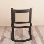 Stylish Ash Wood Chair with Faux Leather and Cotton-Linen Cushion – Perfect for Home or Office Decor fzgf-3109