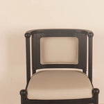 Stylish Ash Wood Chair with Faux Leather and Cotton-Linen Cushion – Perfect for Home or Office Decor fzgf-3109