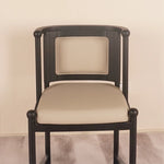 Stylish Ash Wood Chair with Faux Leather and Cotton-Linen Cushion – Perfect for Home or Office Decor fzgf-3109