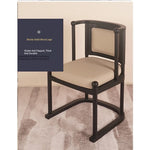 Stylish Ash Wood Chair with Faux Leather and Cotton-Linen Cushion – Perfect for Home or Office Decor fzgf-3109