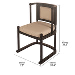 Stylish Ash Wood Chair with Faux Leather and Cotton-Linen Cushion – Perfect for Home or Office Decor fzgf-3109