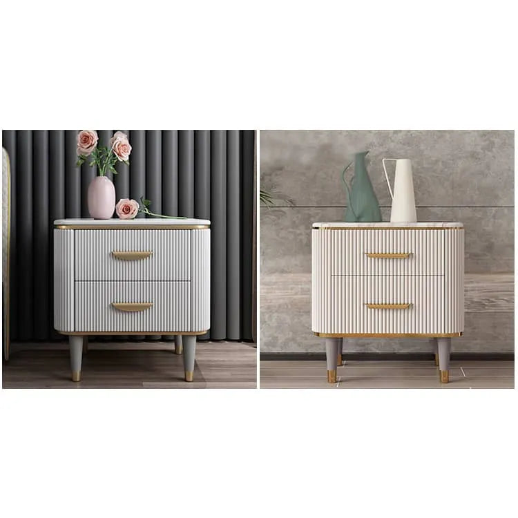 Elegant Solid Wood Marble Cabinet with Modern Gold Accents for Chic Home Décor fzyhs-2737