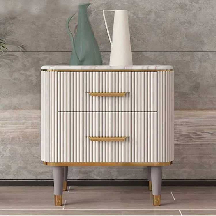 Elegant Solid Wood Marble Cabinet with Modern Gold Accents for Chic Home Décor fzyhs-2737