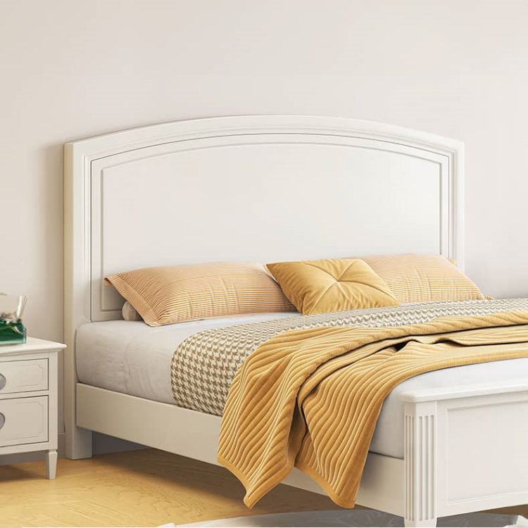 Elegant White Rubber Wood and Pine Bed Frame – Durable Comfort for Your Bedroom glna-232